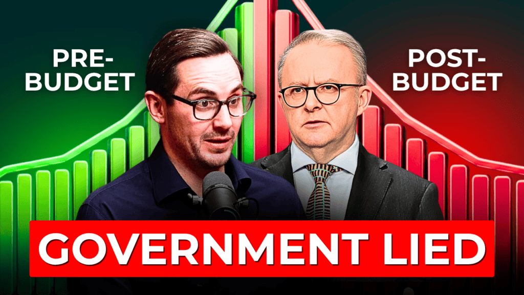 Pre-Budget in green vs Post-Budget in red