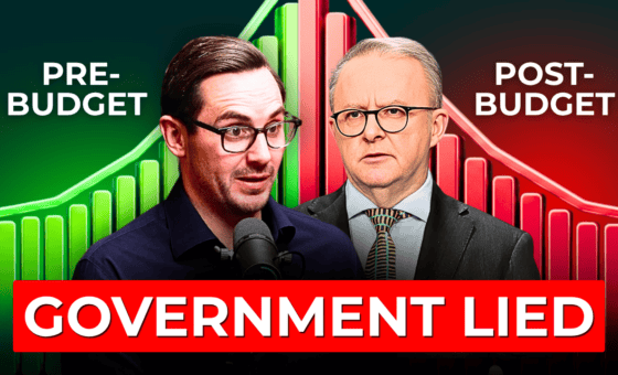 Pre-Budget in green vs Post-Budget in red