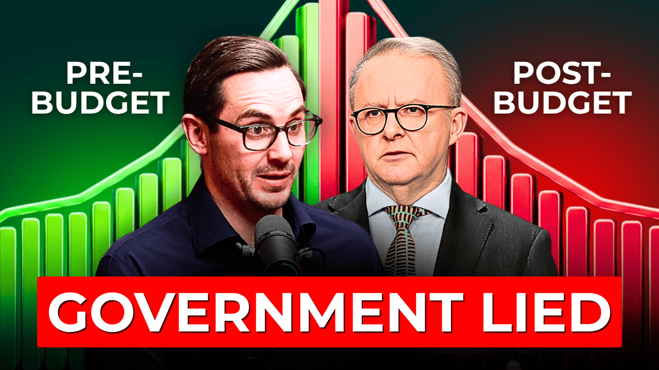 Pre-Budget in green vs Post-Budget in red